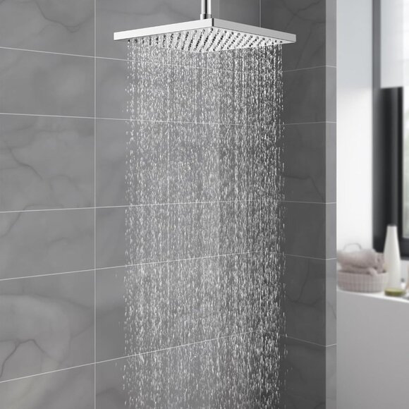 Sleek Silver Shower Head - Picture 2 of 6